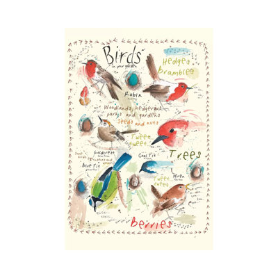 Birds In Your Garden IV by Michelle Campbell - Wrapped Canvas Print