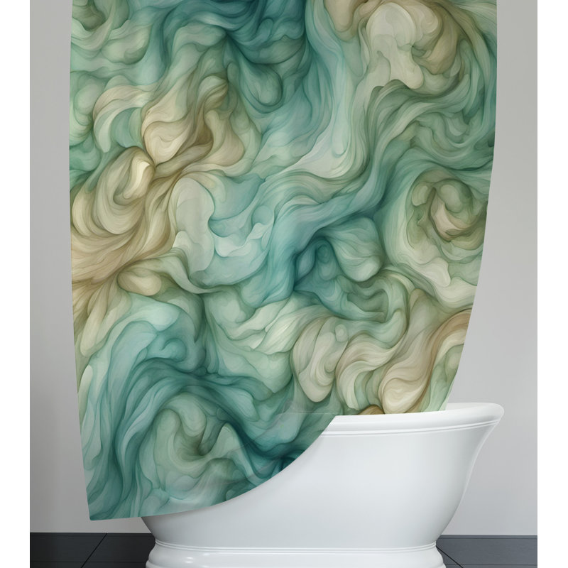 Bientot Abstract Shower Curtain, 83" H x 70" W