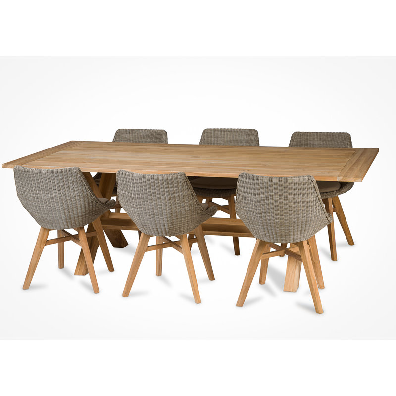 Lakewood Outdoor Teak Dining Table, Natural