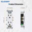 Embase décorative ELEGRP, prise murale standard 15A 125V, 2 pôles 3 fils, non-inviolable, NEMA 5-15R, prise de qualité résidentielle à mise à la terre, liste UL, paquet de 10-103556048