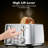 Jesslyn 4 slice Toaster,Extra Wide slots,retro stainless-124856842
