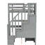 Lit mezzanine simple avec bureau et double rangement, rangement gris-979425821