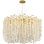 Akari Tree Branch Glass Art Gold Coin Chandelier Lighting, D32"