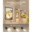 Ensemble de 2 lumières à piles pour éclairage d'art avec projecteur CCT, mise au point zoomable, télécommande, bras rotatif à 350 °, pour salle de bain