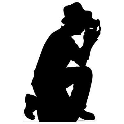 Photographer Silhouette Cardboard Standup