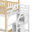 Lit superposé, lit maison, rangement intégré et garde-corps