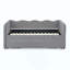 Divan-lit rembourré polyvalent 3 en 1 avec couchette coulissante et poches de rangement latérales, idéal pour les espaces multiples et les espaces restreints-358199610