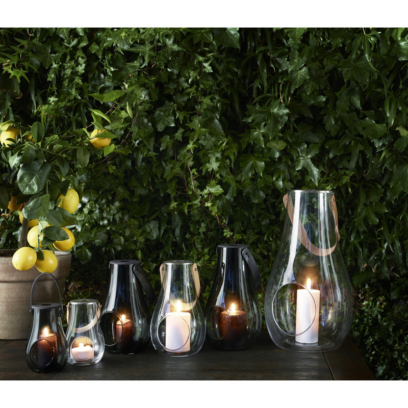 Lantern, 6.5" H x 4.1" W x 4.1" D, Smoke