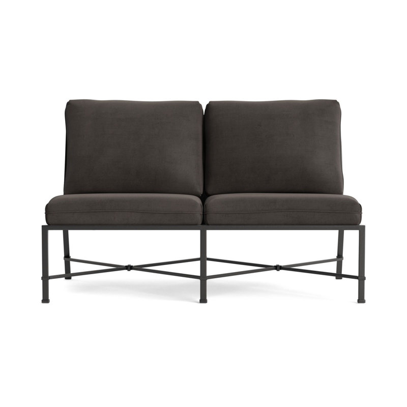 Venetian Outdoor 2 - Seat Loveseat, Fusion Charcoal, Textured Pewter