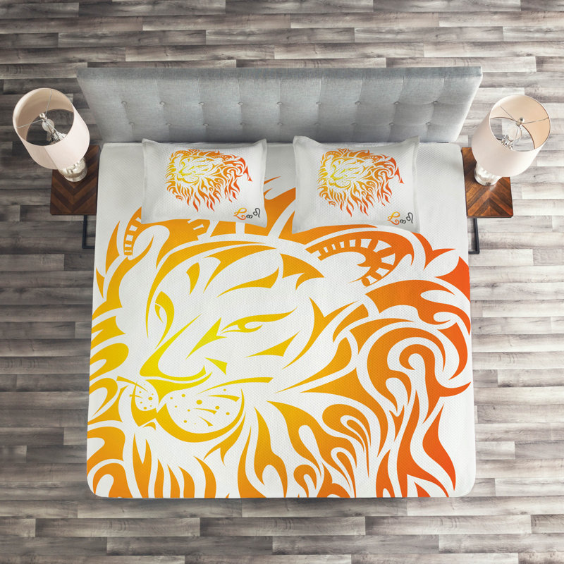 Eclectic Polyester Coverlet, Queen Bedspread + 2 Shams