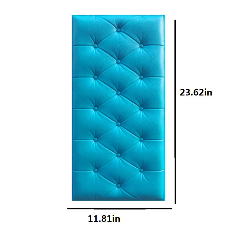 1 Pcs auto-adhésif 3D épaississant autocollants muraux facile à installer en cuir éponge coussin anti-collision doux pour le chevet de la chambre à coucher