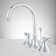 Melanie Widespread Gooseneck Bathroom Faucet with Lever Handles