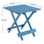 Table pliante carrée d'extérieur en bois massif pour terrasse, balcon, conception portable peu encombrante