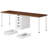 Nordic-Style Walnut Office Desk With White Metal Legs And Drawer Suitable For Home Office & Storage Needs