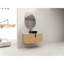 Meuble-lavabo moderne de 36 po avec figurine, lavabo d'art en céramique et assemblage de contreplaqué