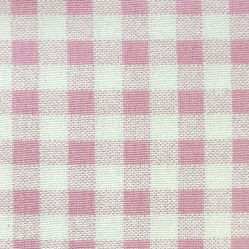 Ensemble de draps en percale 100% coton à densité de tissage 250 fils Gingham, Rose