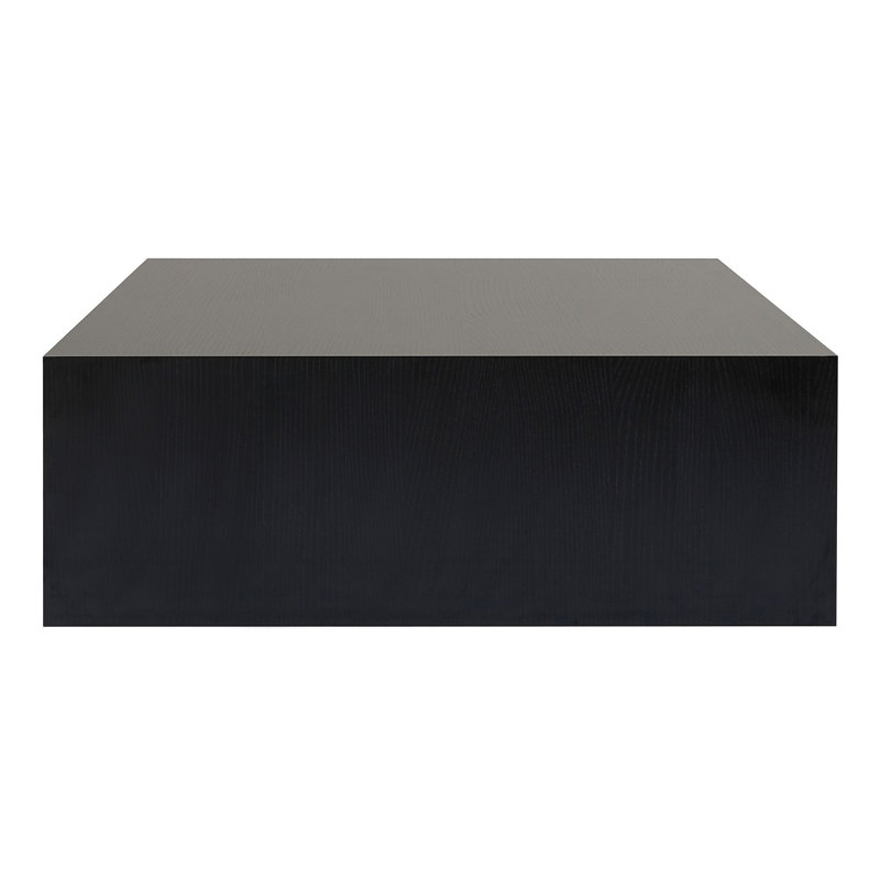Stylish Black Coffee Table, 35.4 x 35.4 x 19.7 inches | 100% MDF, Thickness: 0.7 inches | Modern Design Perfect for Living Room & Lounge Areas, Solid Color - Durable & Elegant Furniture