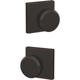 Bowery Double Dummy Knob with Collins Trim