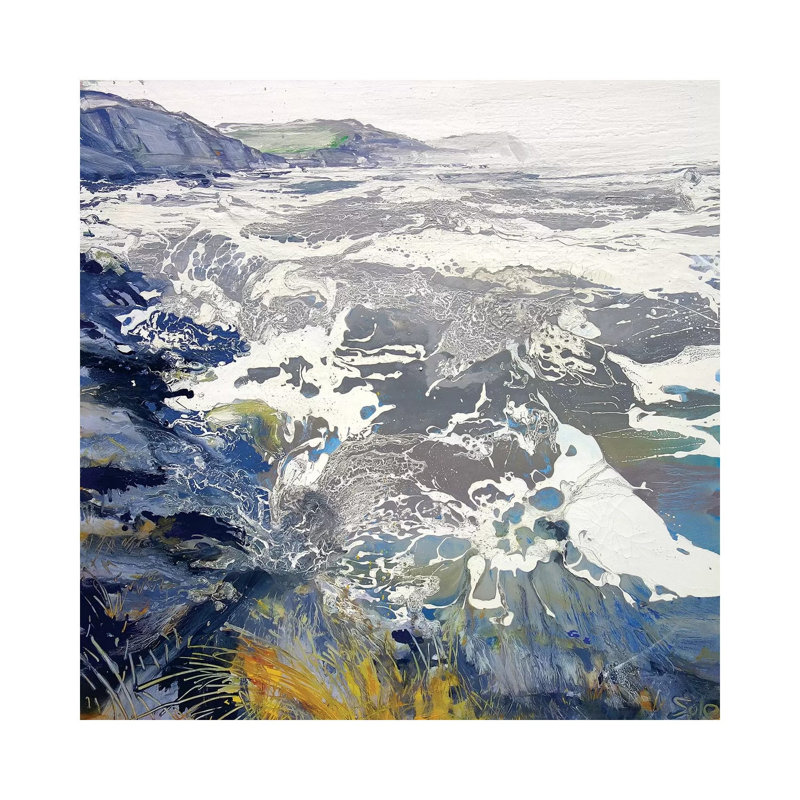 Black Ven II by Michael Sole - Wrapped Canvas Gallery-Wrapped Canvas Giclée, 30.48 cm H x 30.48 cm W