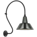 Thomas O'Brien, "Academy 18" Larrabee Barn Light in Matte Black with 12.5" Soft Copper Bowers Shade
