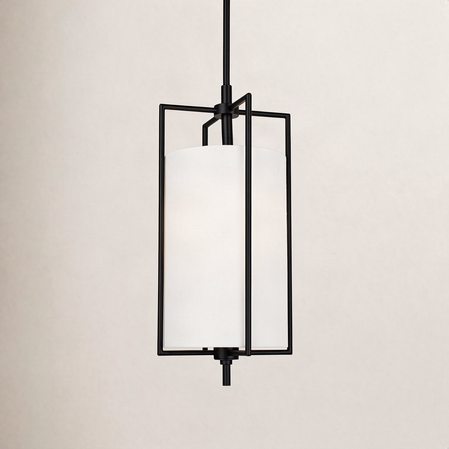 4 Light Dimmable Pendant, 21.25" H x 9.5" W x 9.5" D, Aged Iron