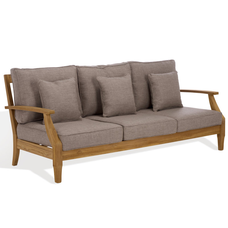 Clairmont Teakwood Patio Sofa, Taupe