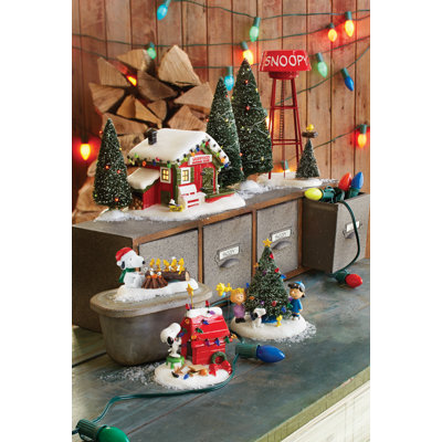 Peanuts Christmas Dog, Bird Entertainment Christmas Village