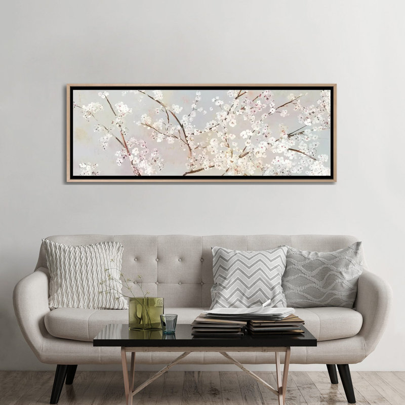 Bloomingdale 1 Piece Wall Art on Canvas, 60.96cm H x 182.88cm W x 3.81cm D, Oak Floater Framed