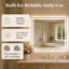 TMMV l 42 po x H 36 po Miroir de salle de bain mural anti-buée à lumière DEL en cristal poli-1816335438