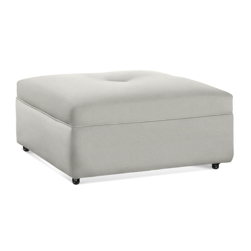 Fremont Square Ottoman, Vanilla Crypton Performance; 0822-91