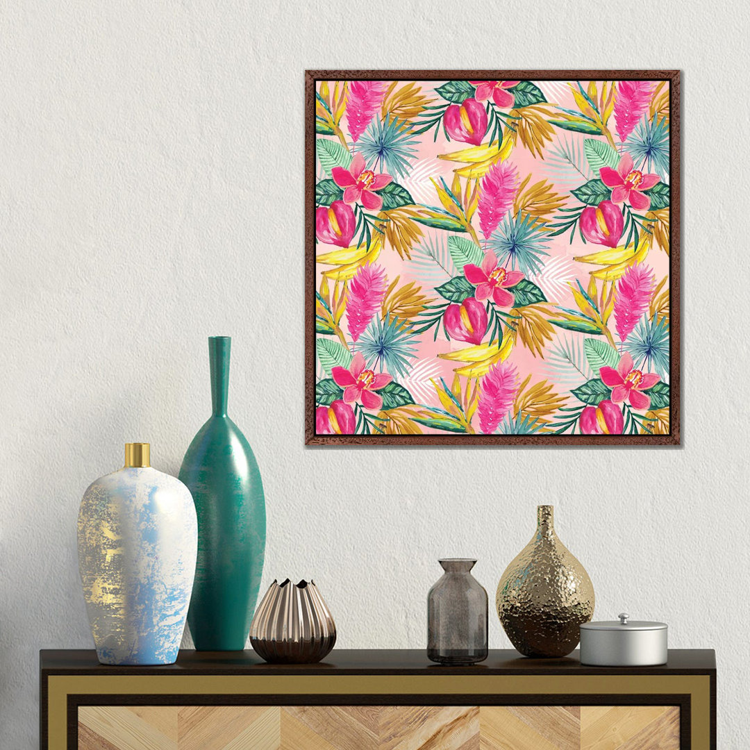 Tropical Pink von Sara Berrenson - Galerie-verpackte Leinwand Giclée auf Leinwand