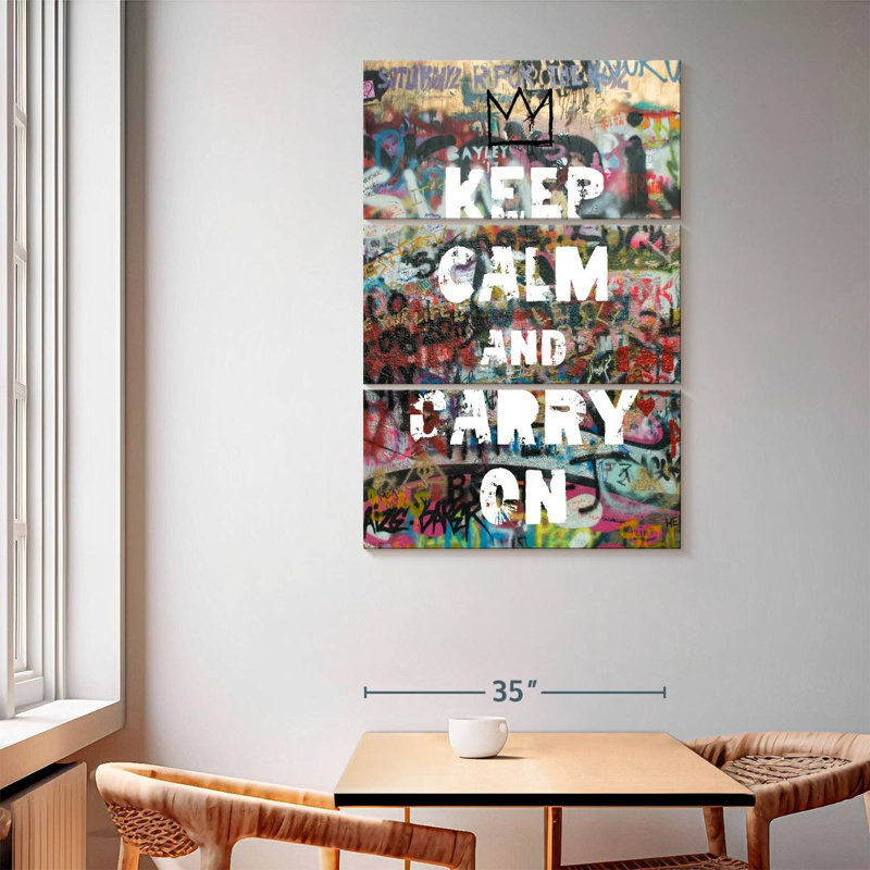 Tergel Keep Calm And Carry On, 65" H x 42" W