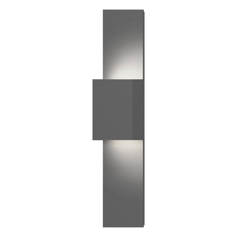 Inside-Out Aluminum LED Wall Light, Textured Gray