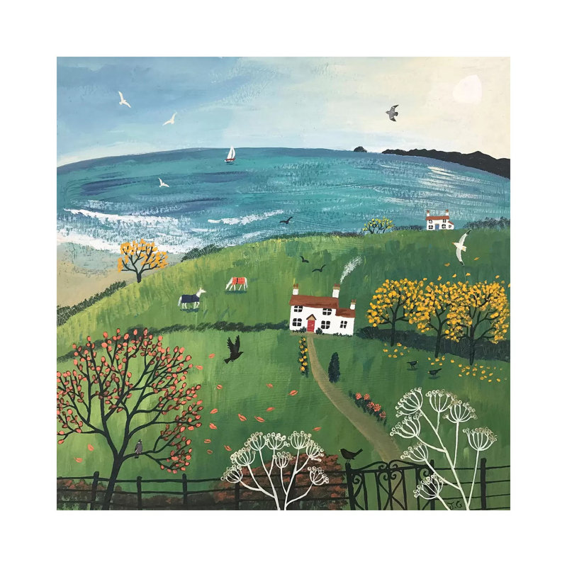 Autumn Beside The Sea, 45.72 cm H x 45.72 cm W