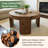 Solid Wood Round 31.5-Inch Farmhouse Circle Center Cocktail Tea Coffee Table for Living Room, Easy Assembly-1422009528