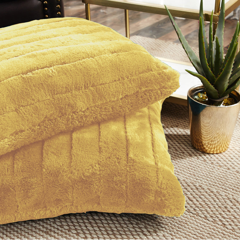 Housse de coussin Supermink, Jaune jojoba