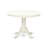 3 Piece Kitchen Table Set for Small Spaces Contains a Round Dining Room Table with Pedestal and 2 Dining Chairs, Linen White