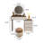 31.5"Cream-colored white sideboard-style dressing table with a mirror