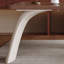 Bureau à 3 tiroirs brun noyer + blanc massif + bois manufacturé-2097471511-2097471510