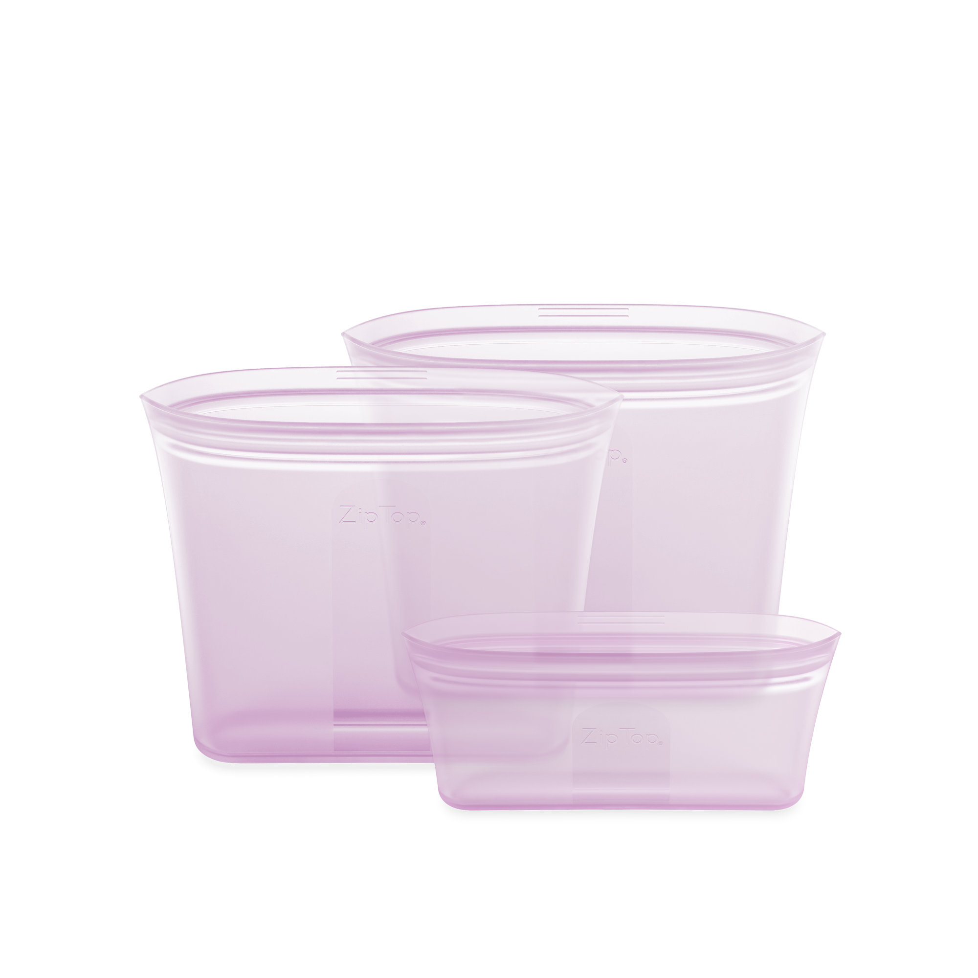 Zip Top Bag Set Container Food Storage Set, Lavender