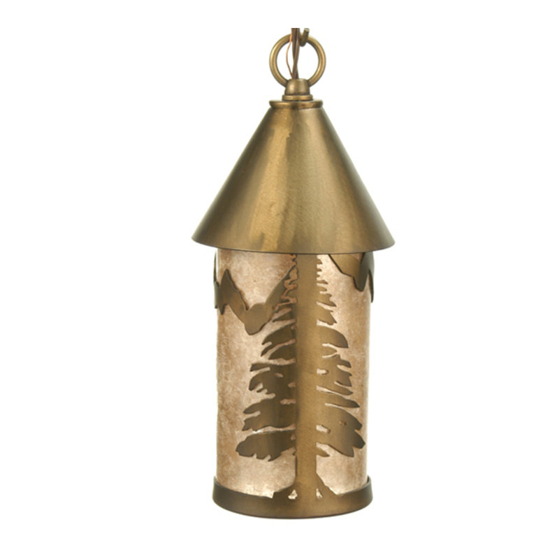 Luminaire suspendu cylindrique en cuivre antique à 1 lumière Janaira
