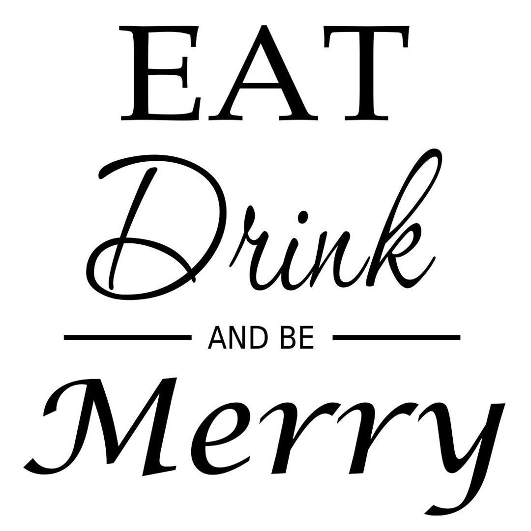Eat Drink And Be Merry Kitchen Words And Quotes Wall Decal Winston Porter
