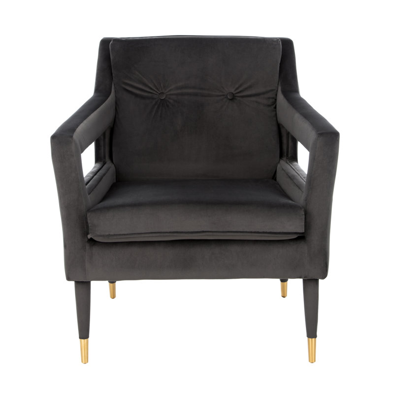 Velveteen Velvet Armchair, Shale Velvet