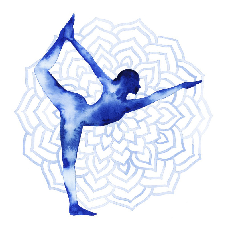 «Yoga Flow I» par Grace Popp - impression sur toile tendue, H 72 po x l 72 po x P 1,5 po