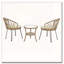 Ensemble de loisirs d'extérieur, 2 chaises simples en rotin avec table ronde en verre-1537625884