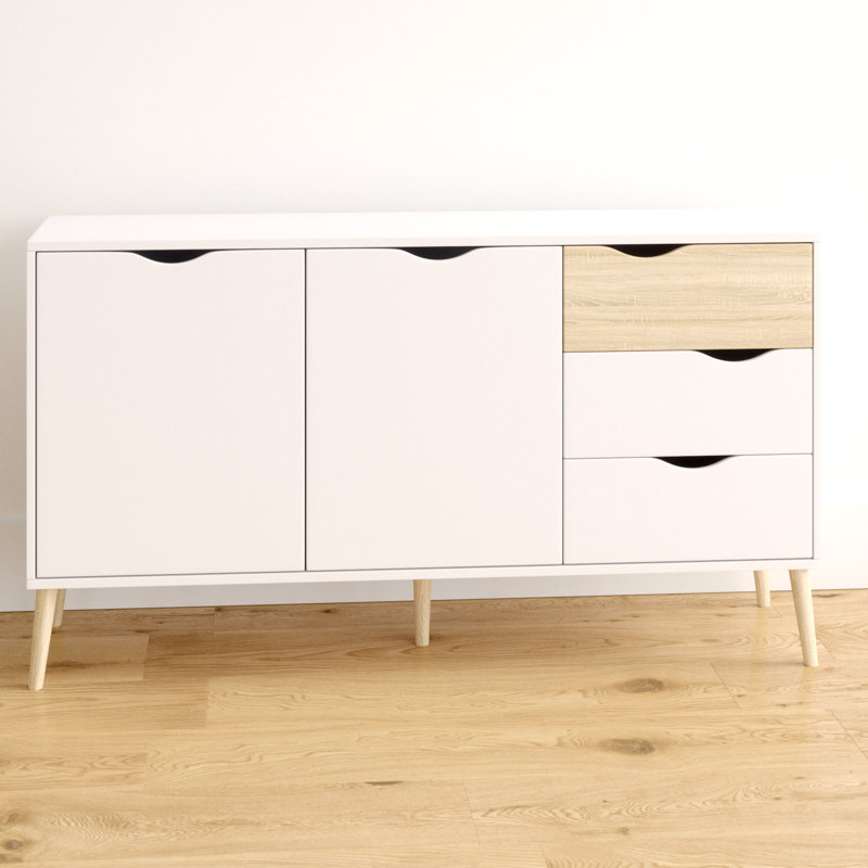 Wragby Sideboard, White/Brown