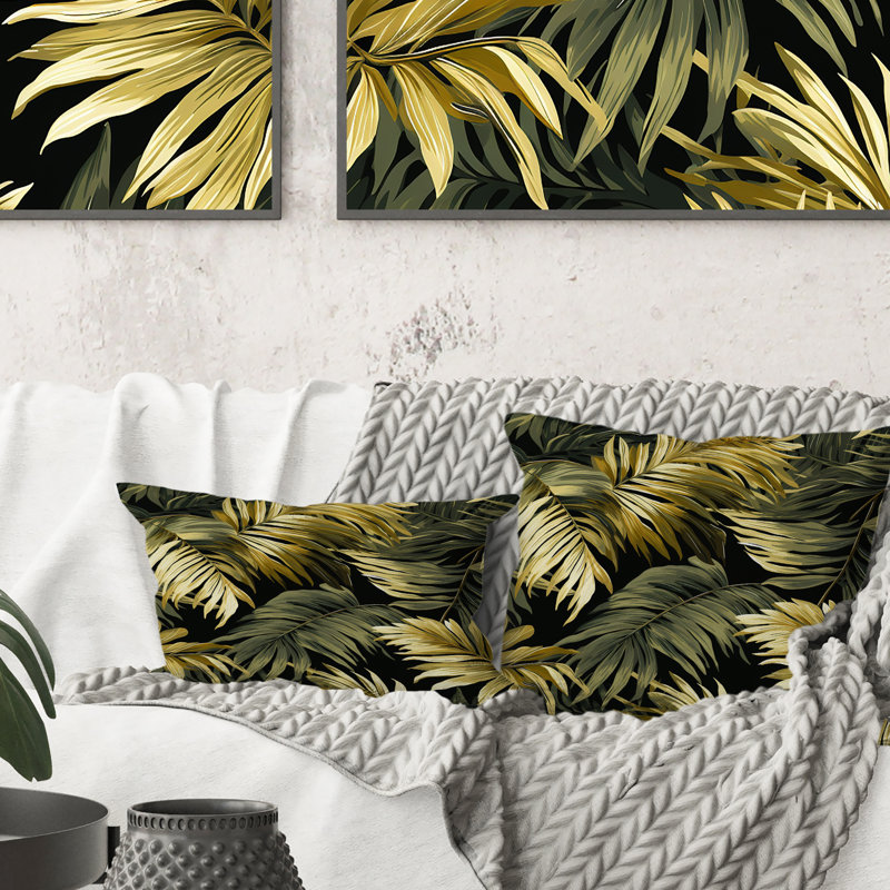 Motif tropical Palm Shadows - motif floral en polyester