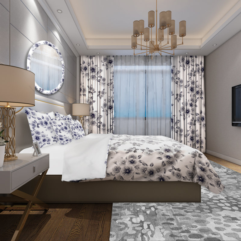 Ensemble de housse de couette moderne et contemporaine, Housse de couette très grand + 2 taies décoratives