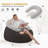  45" U-Shaped Pillow Bean Bag Chair For Adults And Kids Beanbag Chair With Washable Cover Gray-1256839963