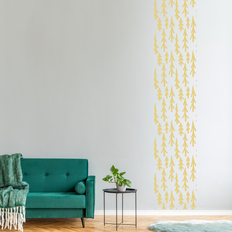 Adhésif décoratif pinceau, Jaune